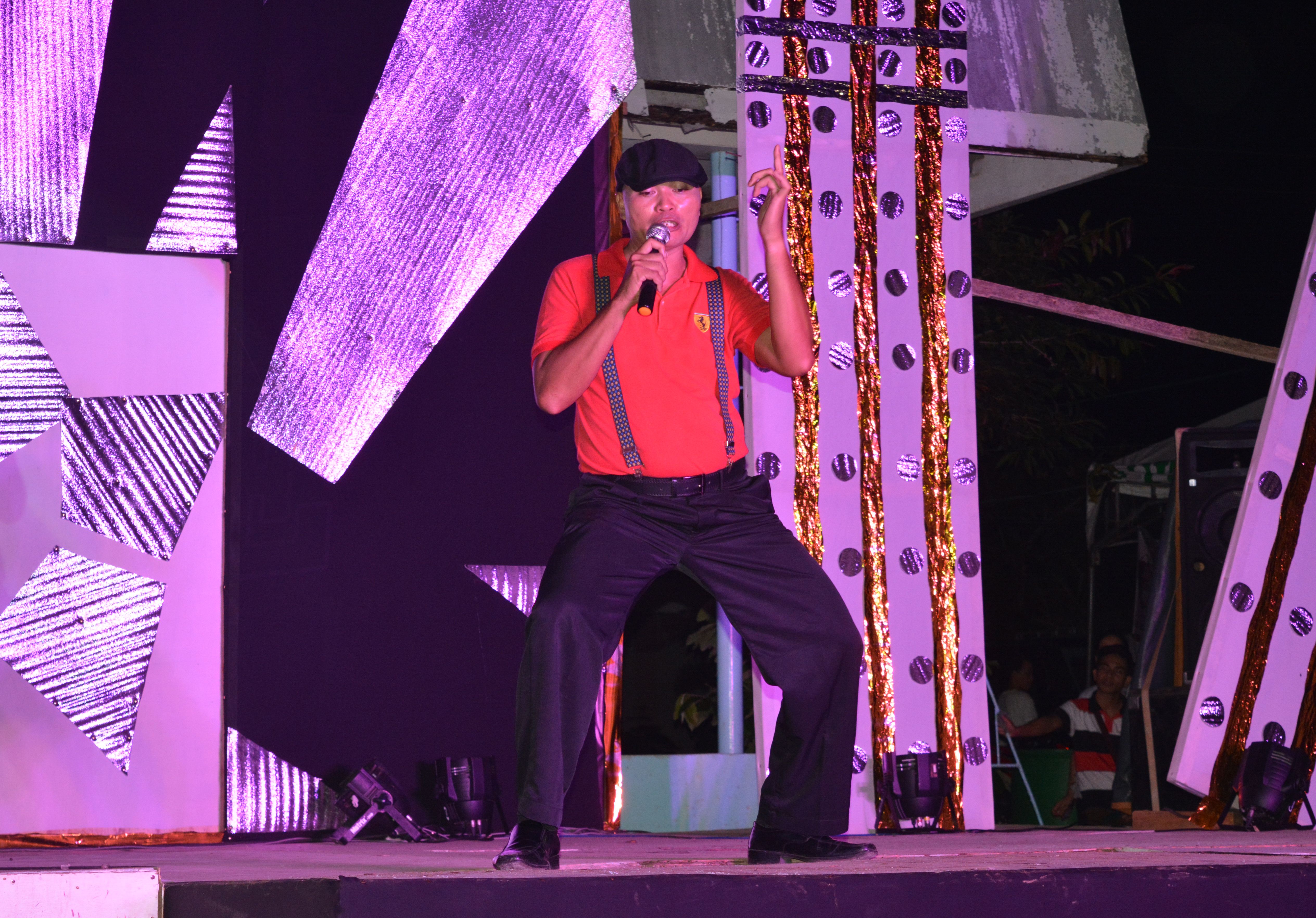 Mr. Arturo B. Alba, Jr., the champion of VSU’s “Your Face Sounds Familiar” – Individual Category, performing his winning song “Butsekik” popularized by Yoyoy Villame.