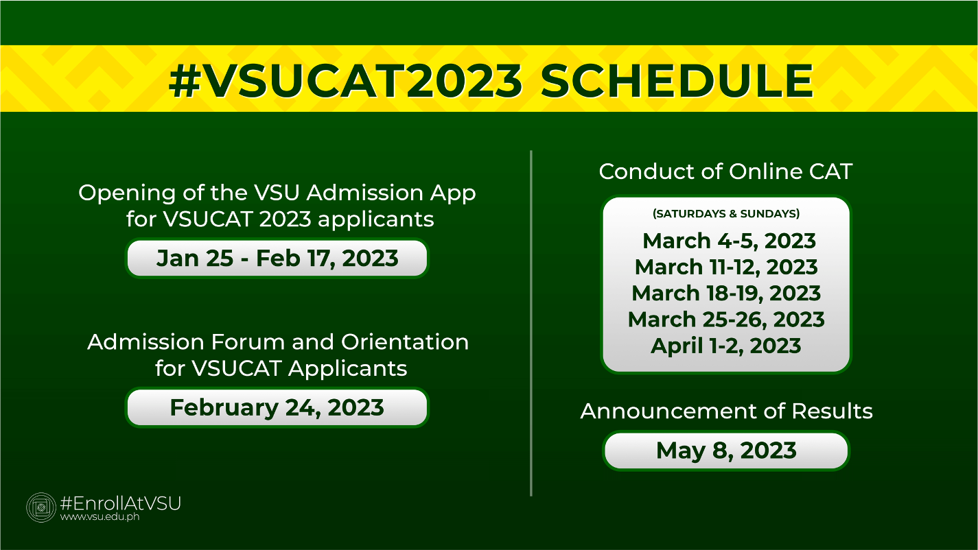 vsu-cat-2023-schedule