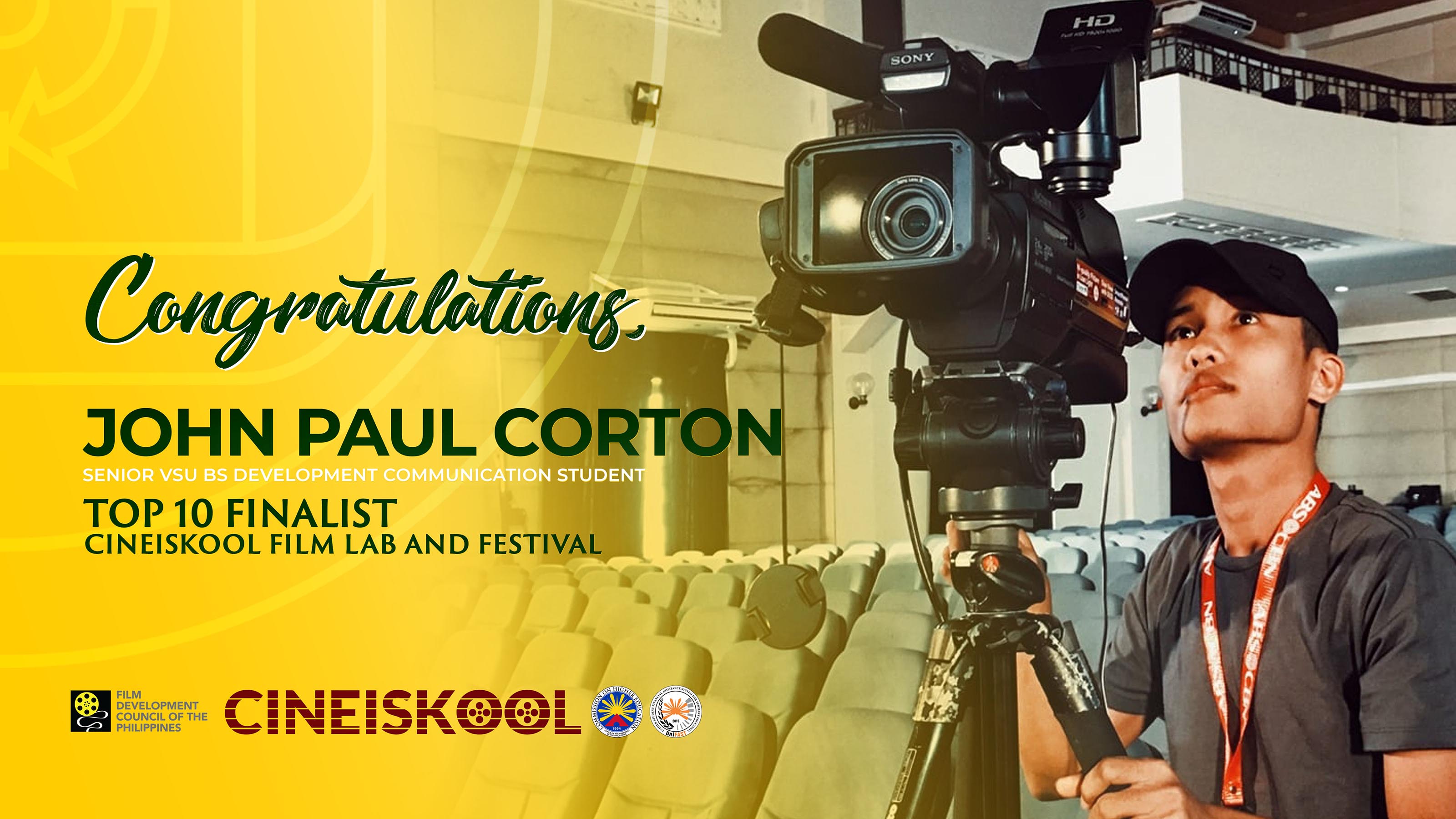 CineIskool finalist, JP Corton