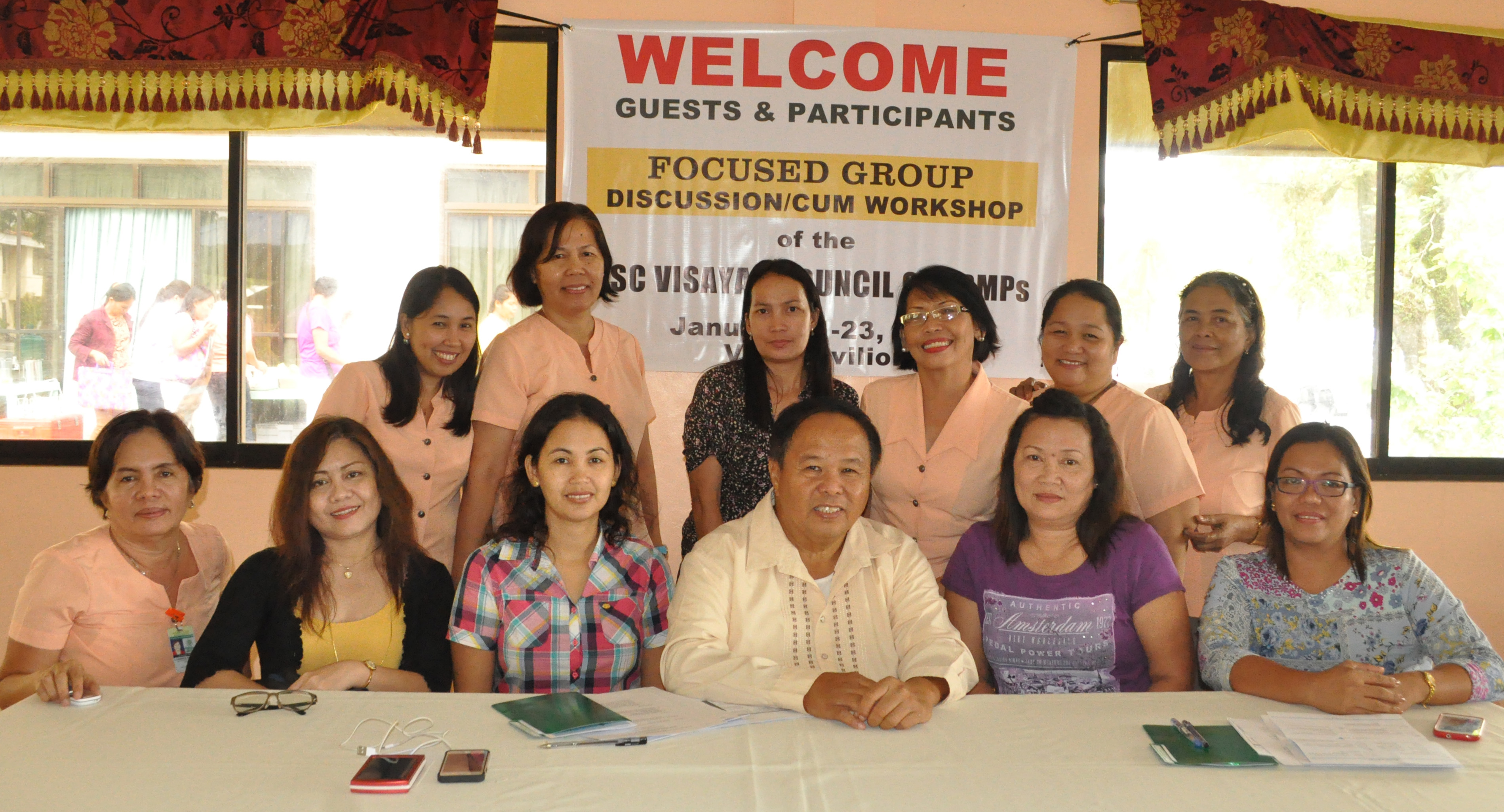 The VCHRMP core members (seated) together with VSU President Jose L. Bacusmo (3rd from right) and the secretariat in a photo opportunity. CSC-FGD