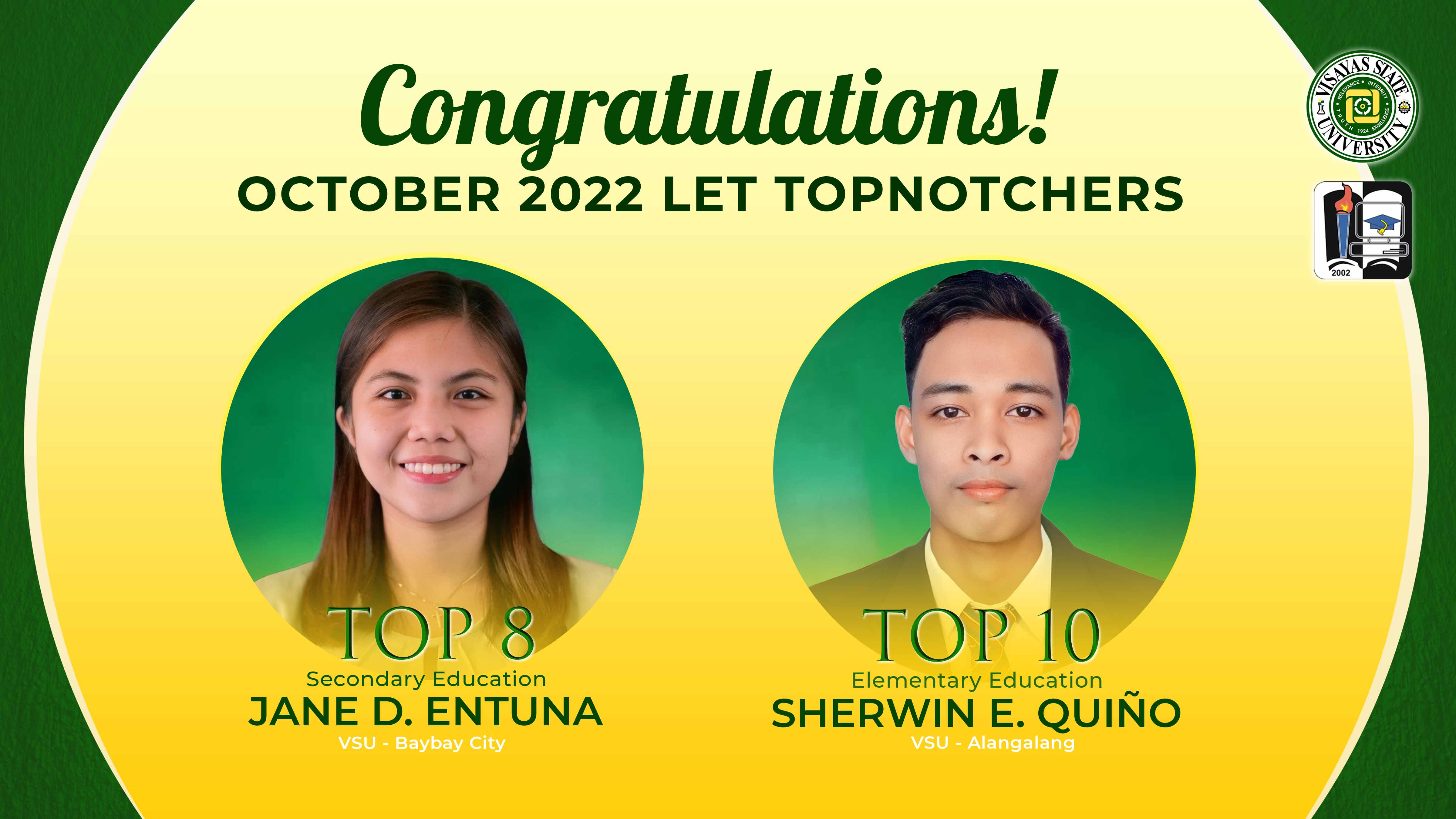 LET 2022 Topnotchers