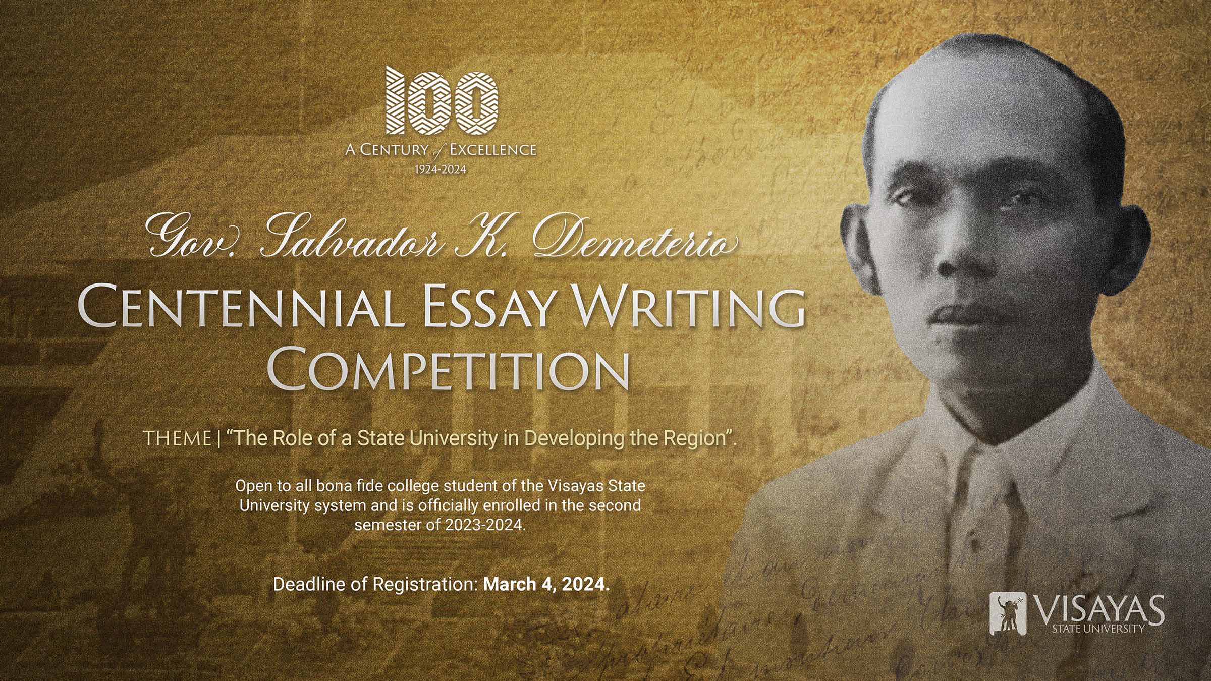 Centennial Essay Writing Contest