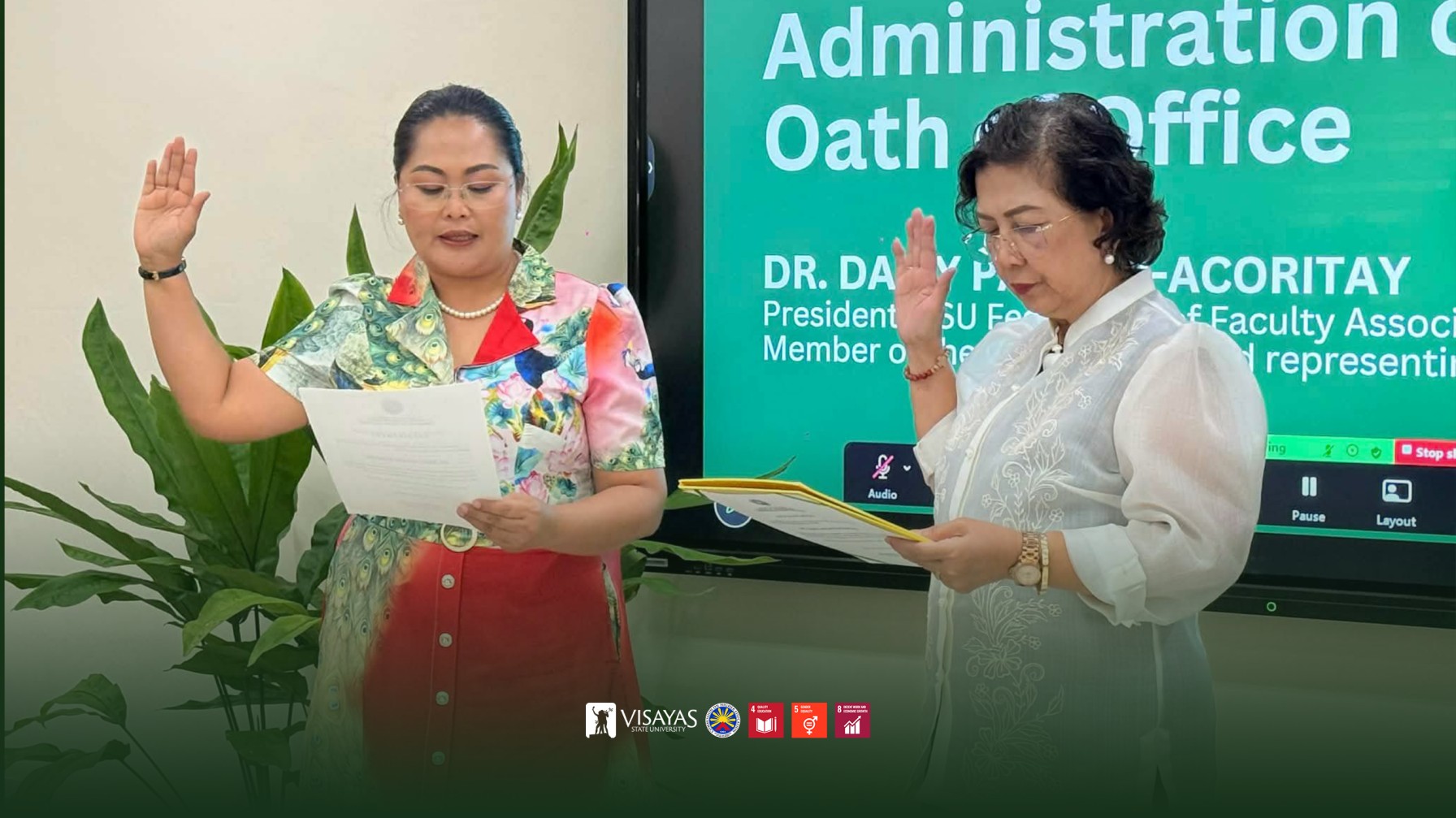 A Voice for the Faculty Dr. Daisy P. Acoritay takes her seat at the VSU Board of Regents 2