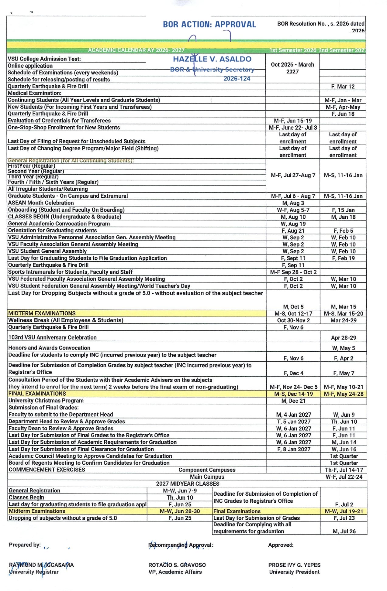 AY 2026 2027 Academic Calendar