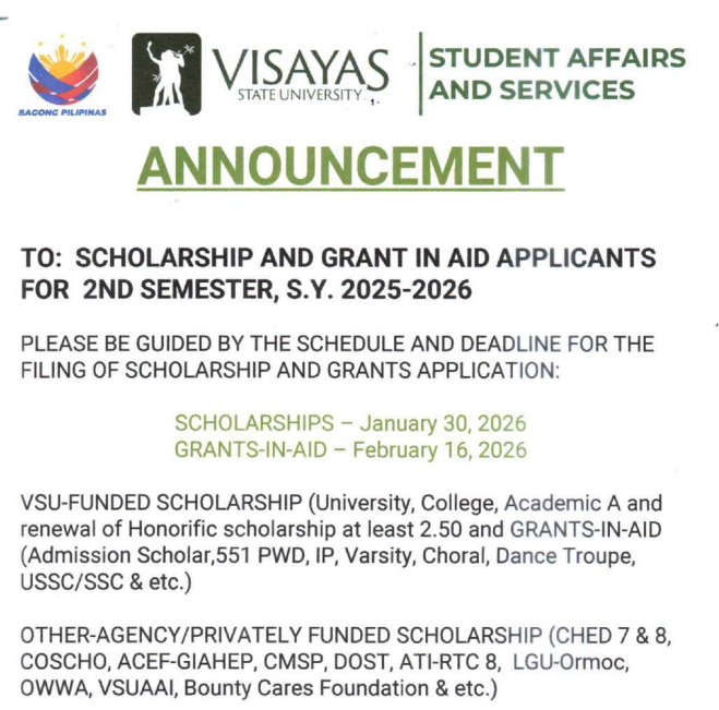 Scholarship Announcement Preview