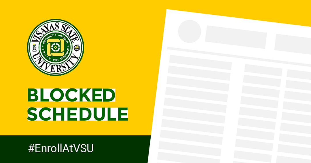 #Enroll2021 at VSU Blocked Schedule